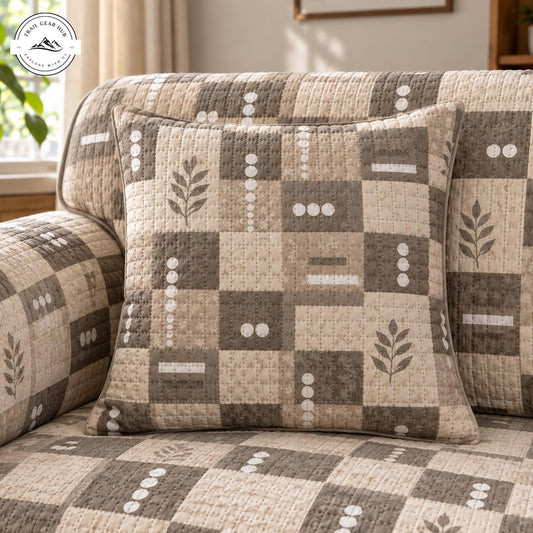 Modern Patchwork Quilted Pillow Cover TN182QLTPLC