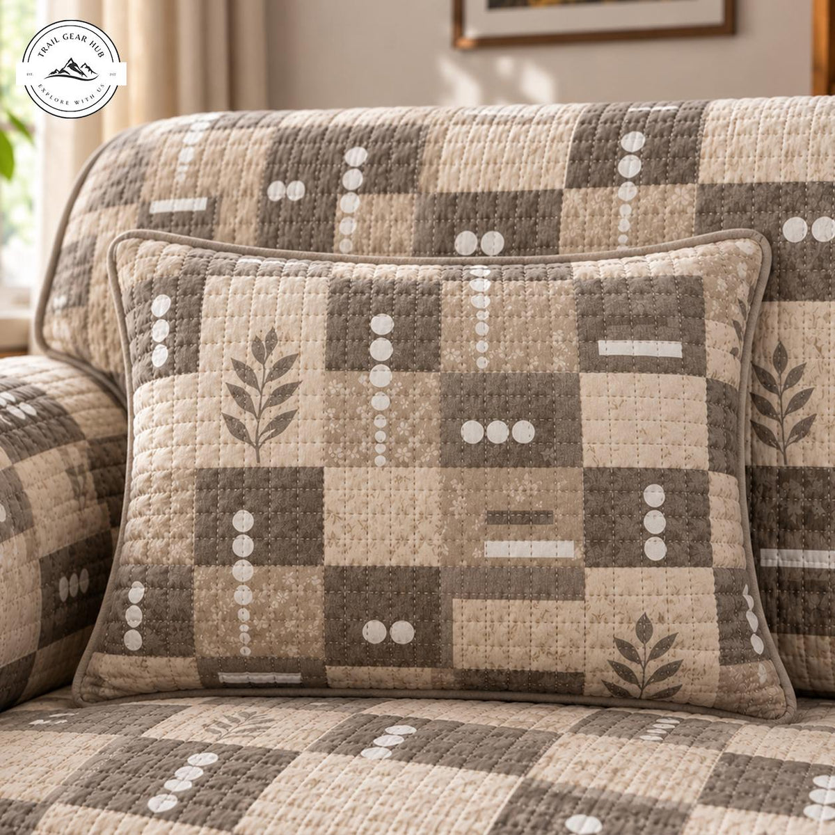 Modern Patchwork Quilted Pillow Cover TN182QLTPLC