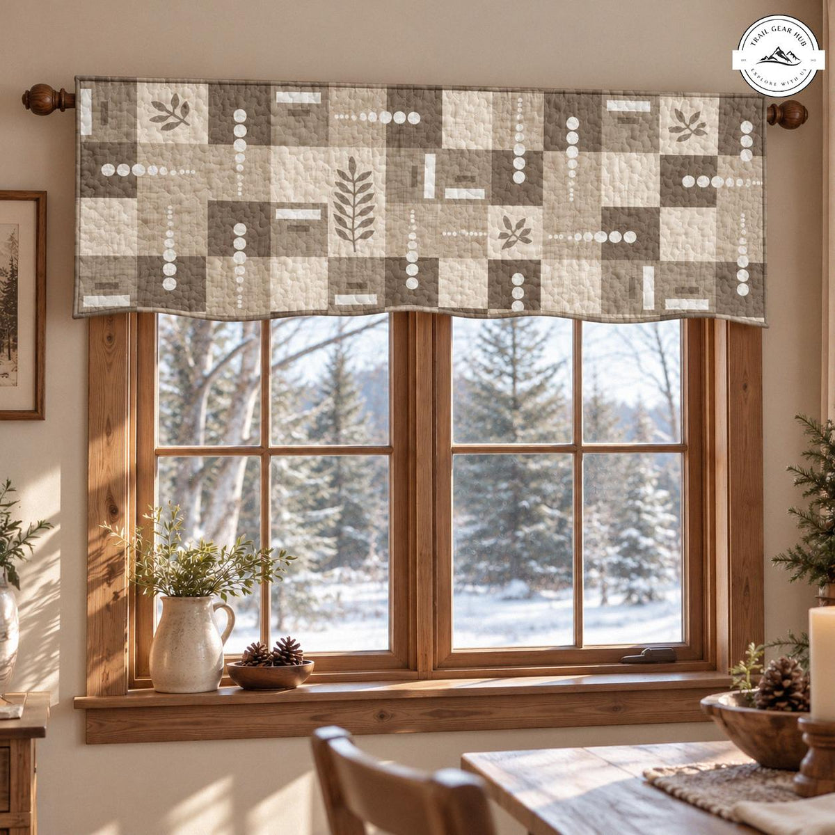 Modern Patchwork Quilted Valance TN182QLTVL