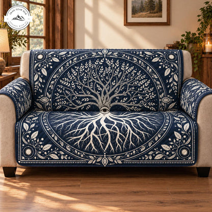 Bohemian Tree of Life Quilted Seat Sofa TN197