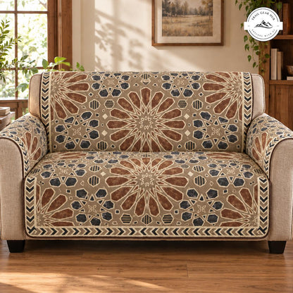 Moroccan Geometric Quilted Seat Sofa TN212