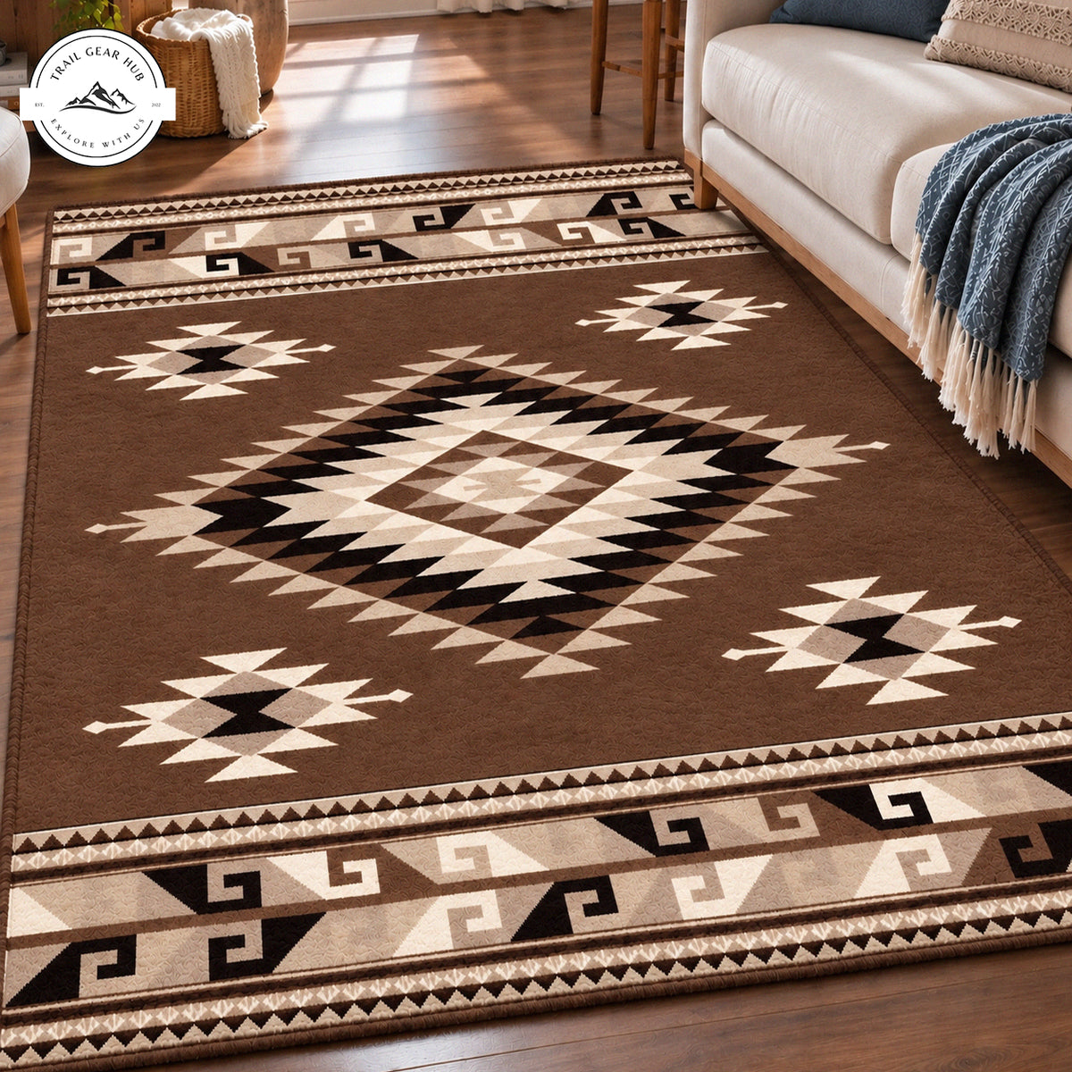 Cozy Boho Style Premium Faux Cashmere Area Rug TN227FCARUG