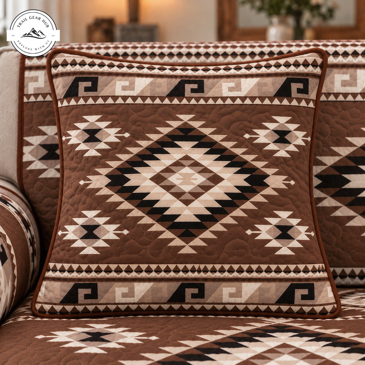 Cozy Boho Style Quilted Pillow Cover TN227QLTPLC