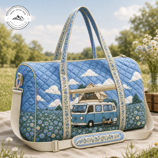 Vintage Camper Van Quilted Travel Bag TN04