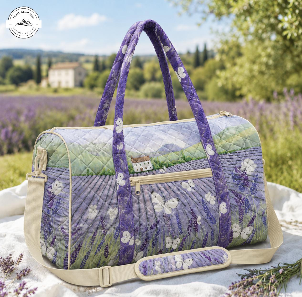 Lavender Landscape Quilted Travel Bag TN17