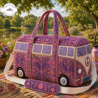 Vintage Camper Bus Quilted Travel Bag TN19