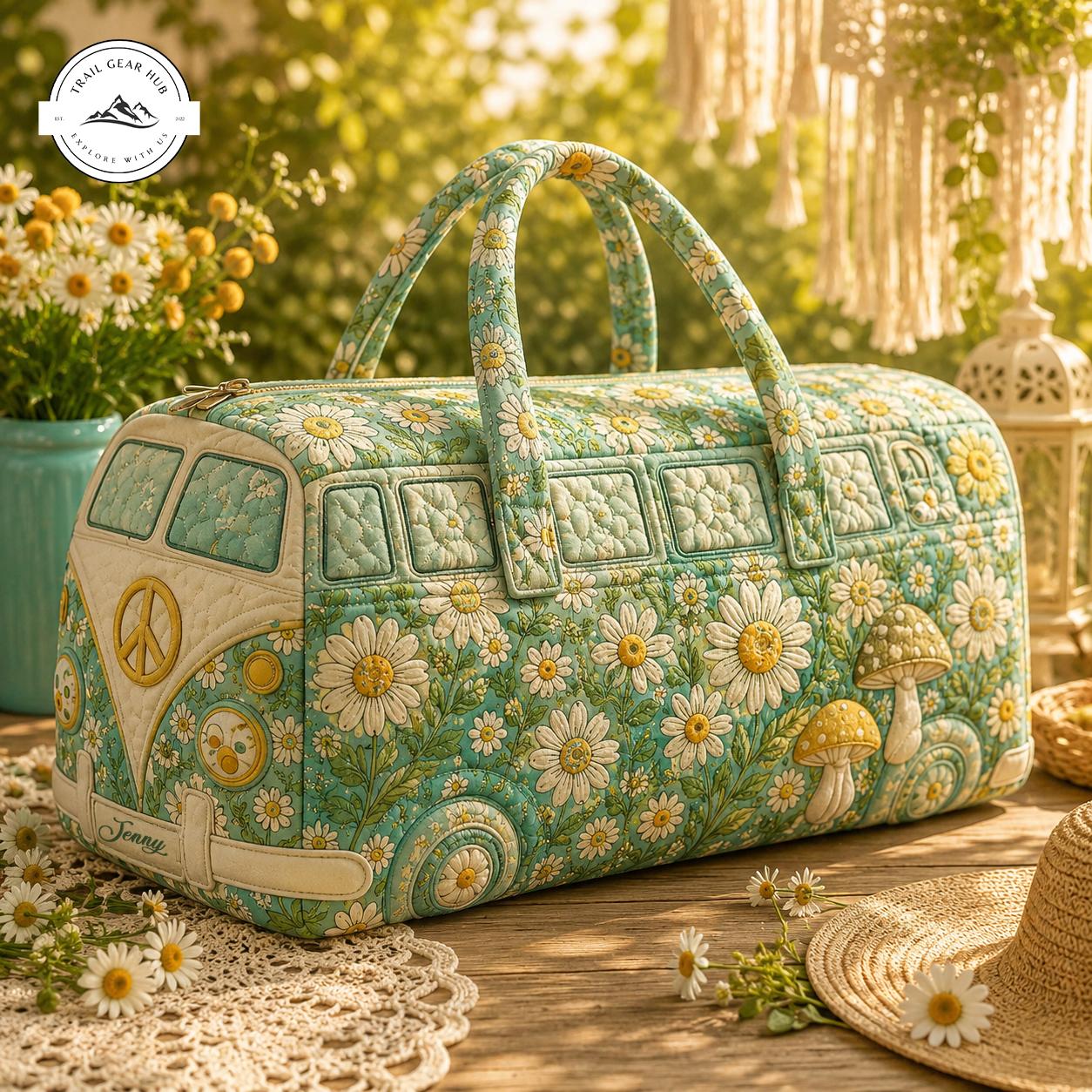 Camper Van Personalized Quilted Duffel Bag TN21