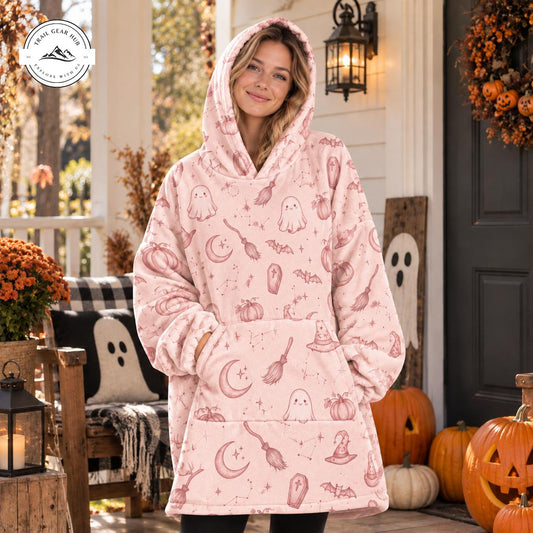 Cute Pink Spooky Season Snug Hoodie TN11