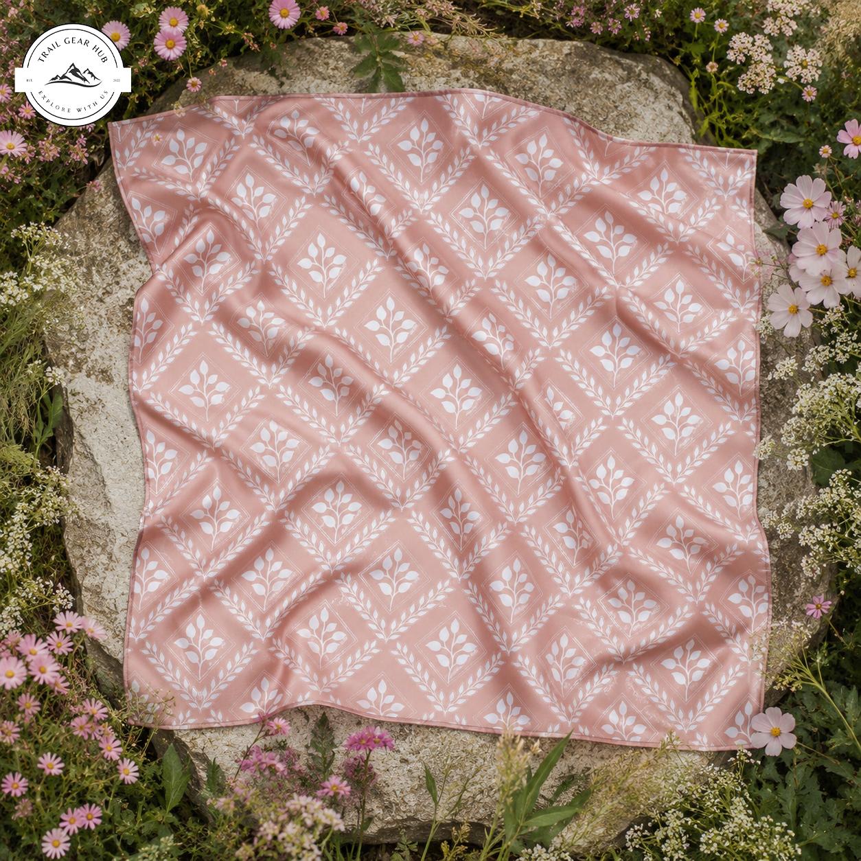 Dusty Rose Boho Satin Square Scarf TN12SSBD