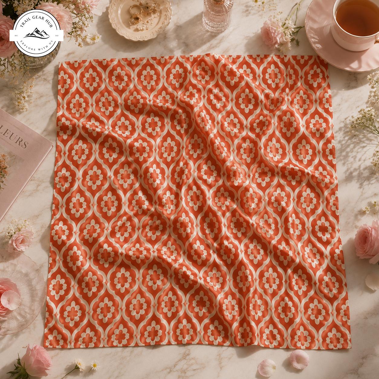 Boho Summer Satin Square Scarf TN01SSBD