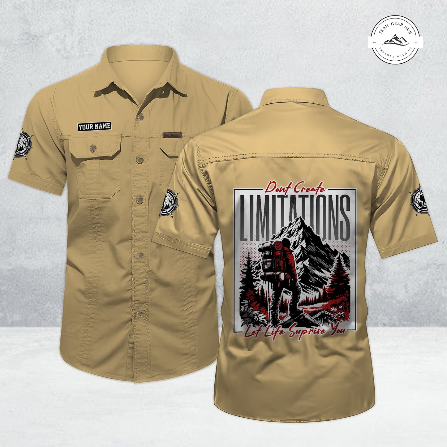 Trail Gear Hub Adventure Edition Men’s Short Sleeve Cargo Shirt TP01