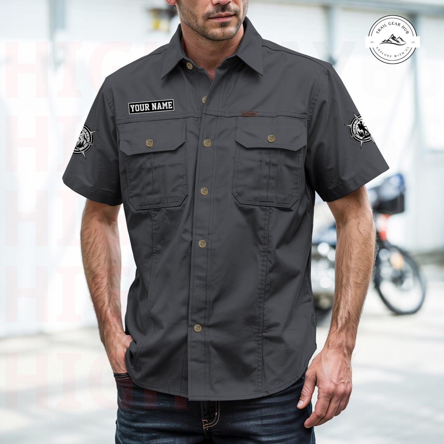 Trail Gear Hub Adventure Edition Men’s Short Sleeve Cargo Shirt TP01