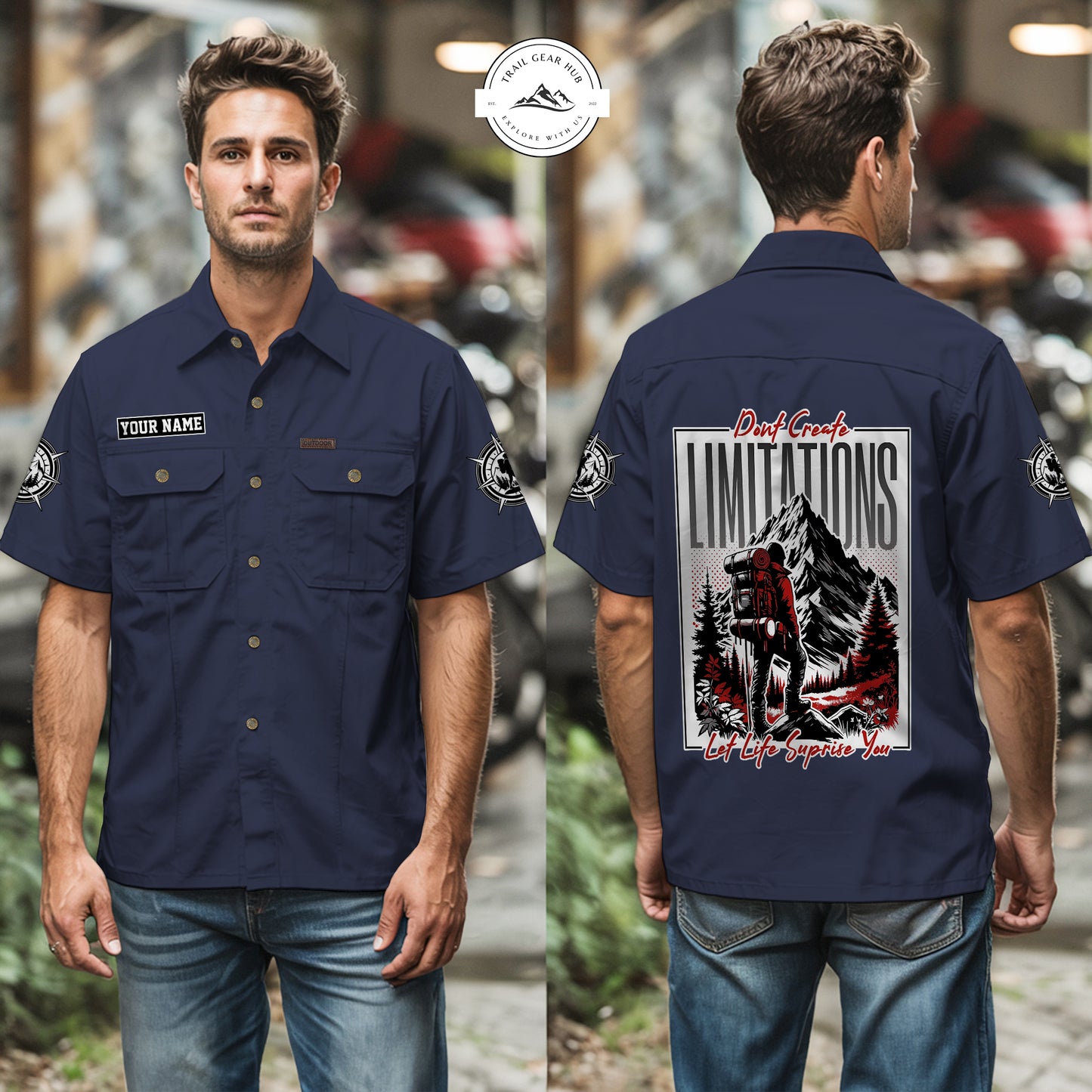 Trail Gear Hub Adventure Edition Men’s Short Sleeve Cargo Shirt TP01