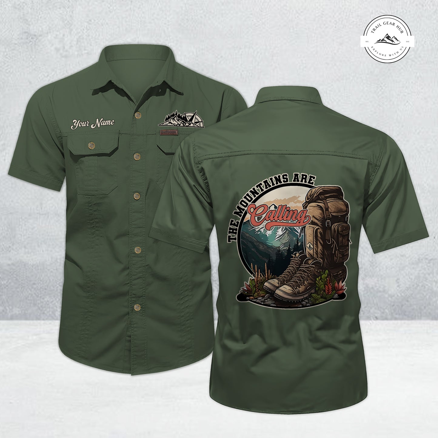 Trail Gear Hub Adventure Edition Men’s Short Sleeve Cargo Shirt TP02