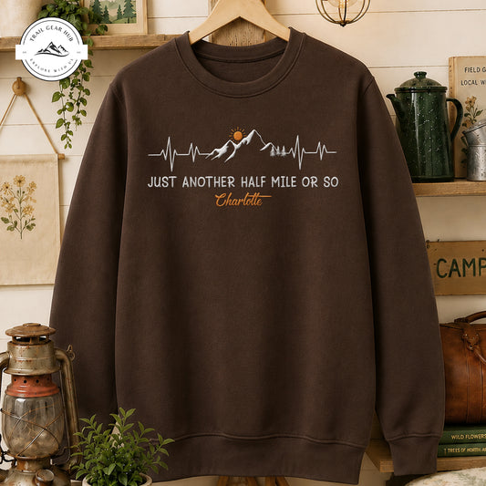 Just Another Half Mile Personalized Embroidered T-Shirt Sweatshirt Hoodie TP05
