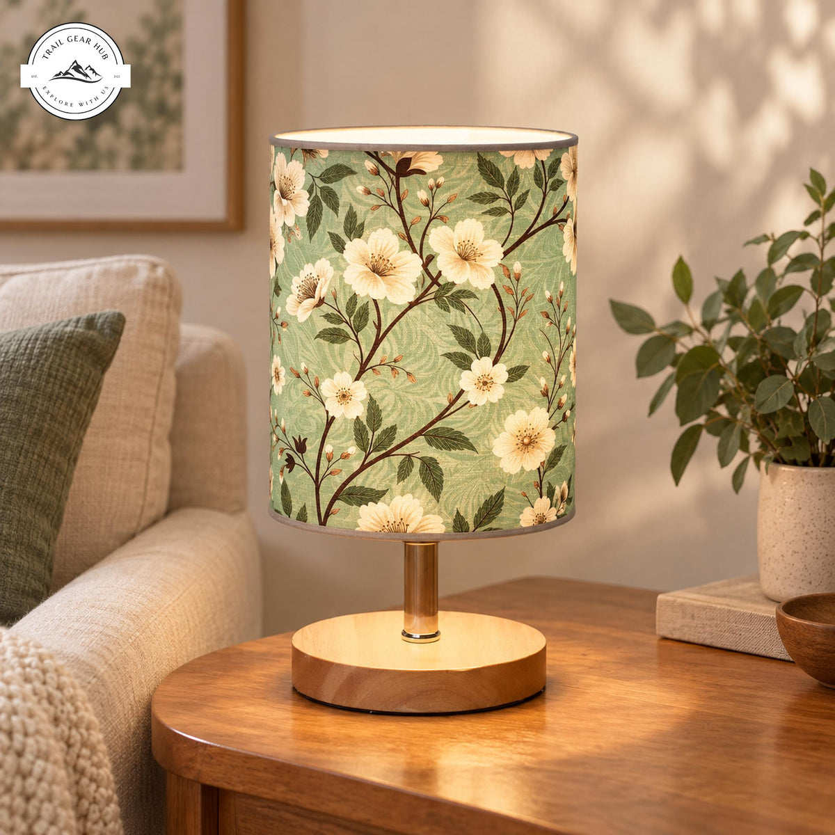 Vintage Floral Pattern Fabric Lamp TP03