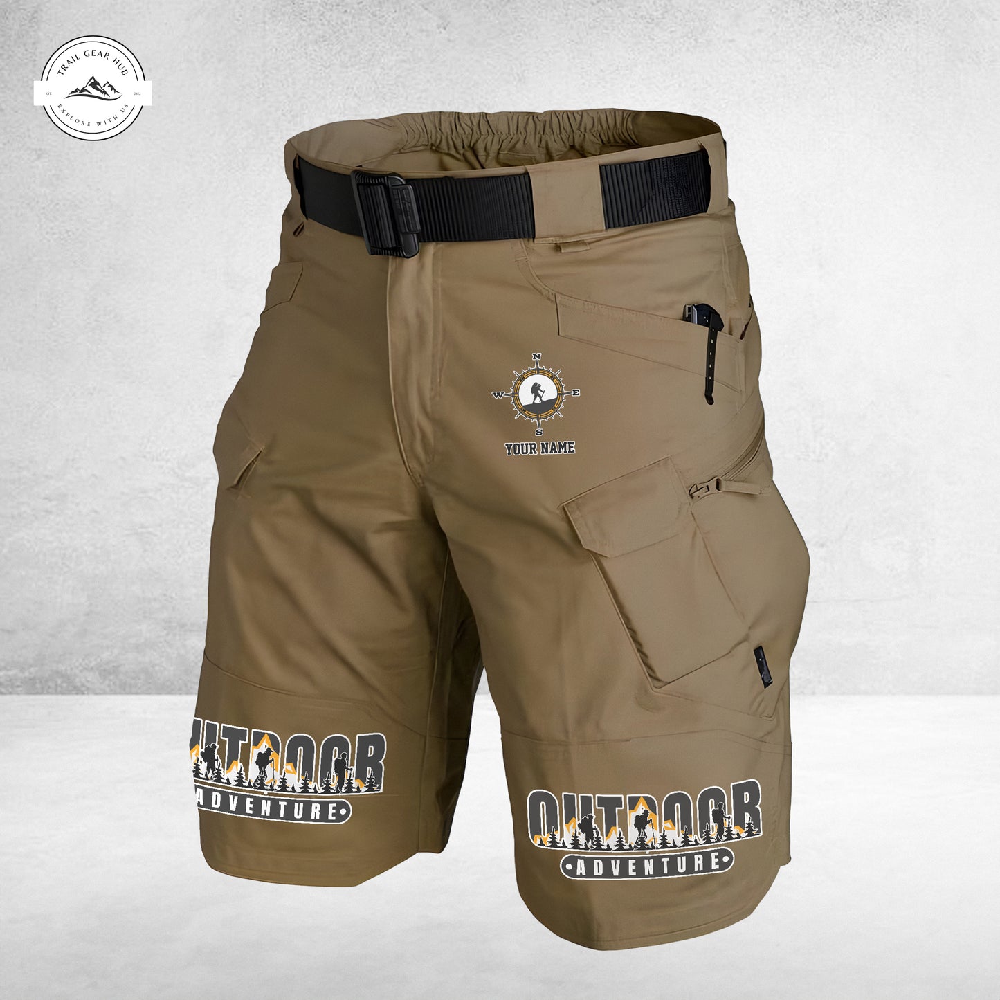 Trail Gear Hub Special Edition Front Pockets Men Shorts (Belt Not Included) TP01