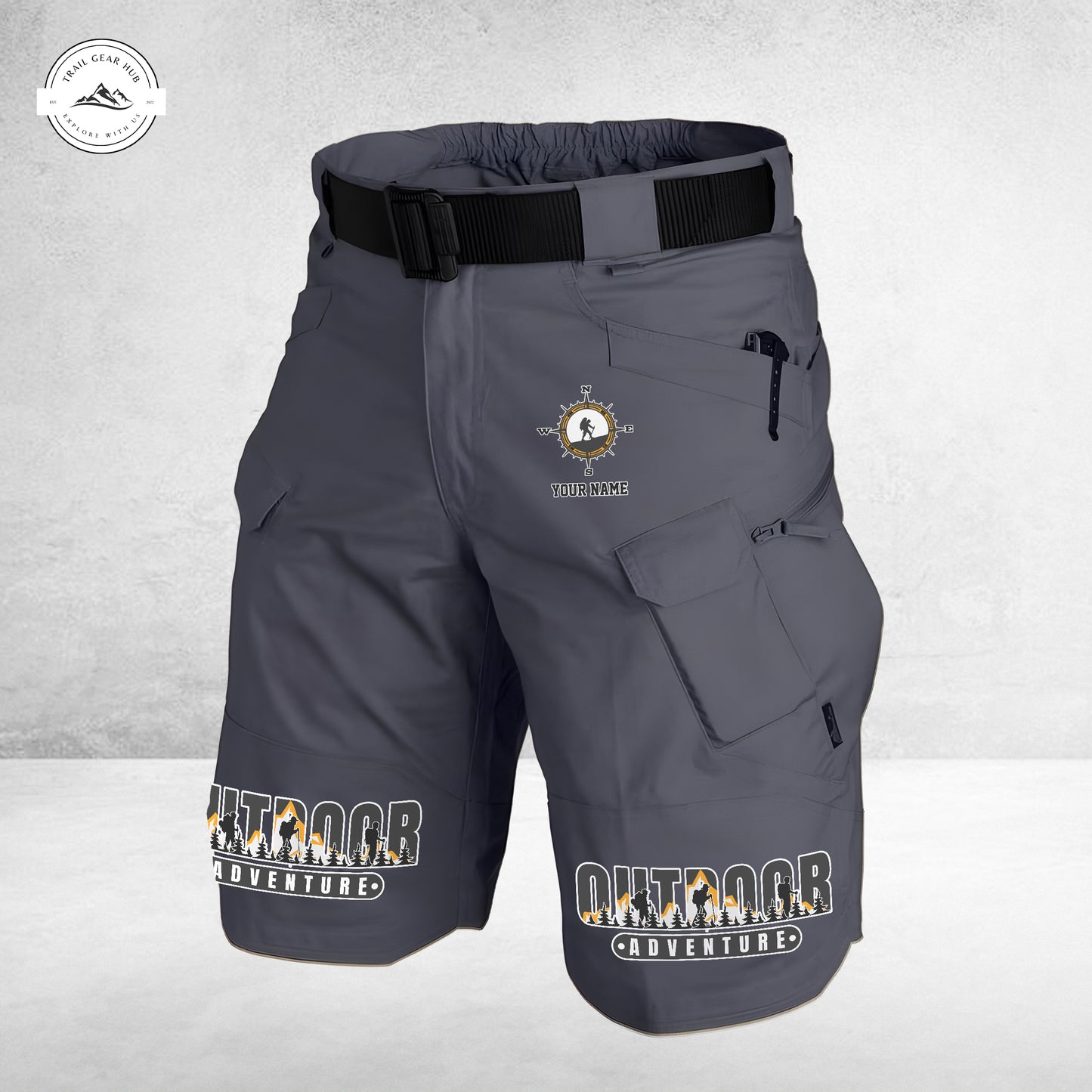 Trail Gear Hub Special Edition Front Pockets Men Shorts (Belt Not Included) TP01