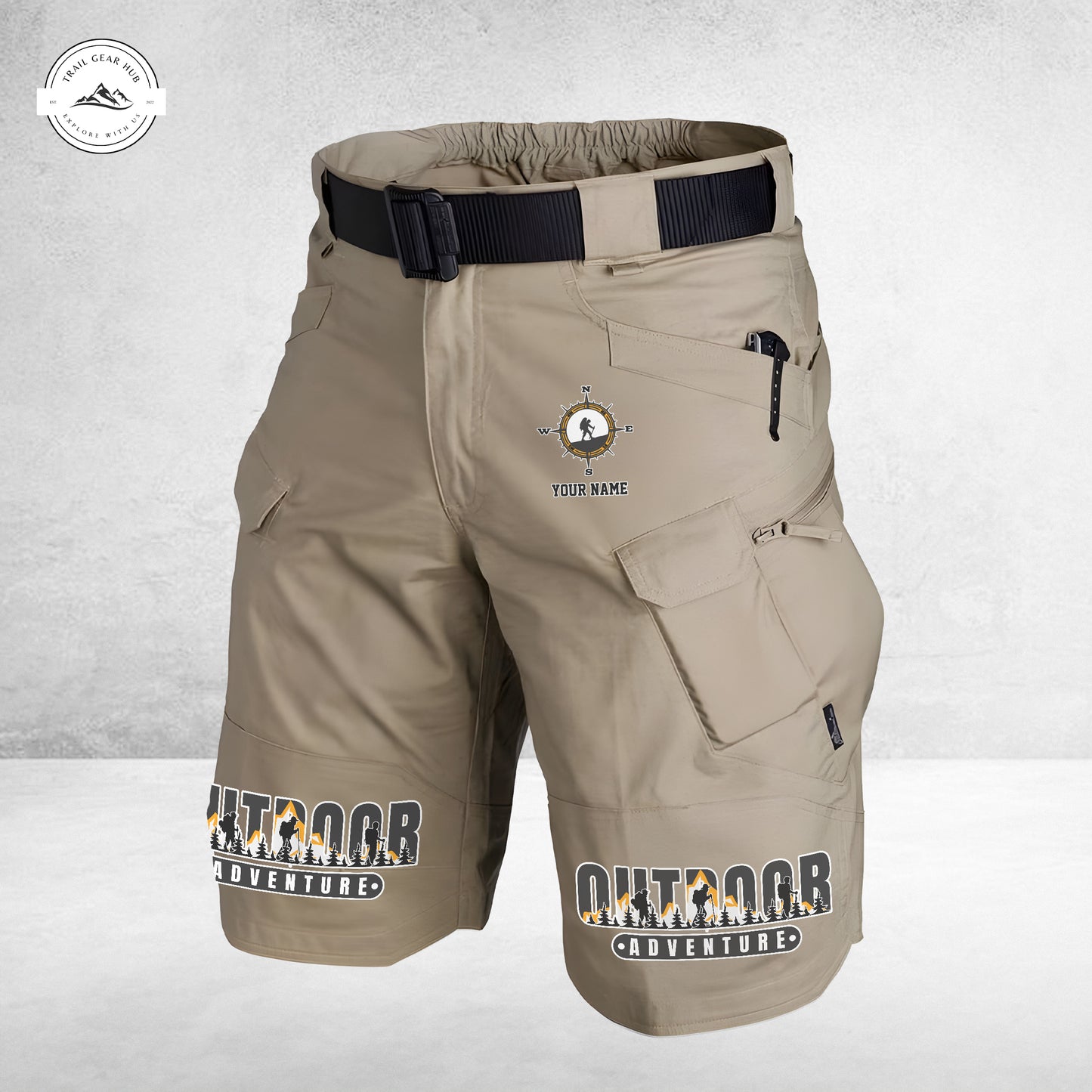 Trail Gear Hub Special Edition Front Pockets Men Shorts (Belt Not Included) TP01