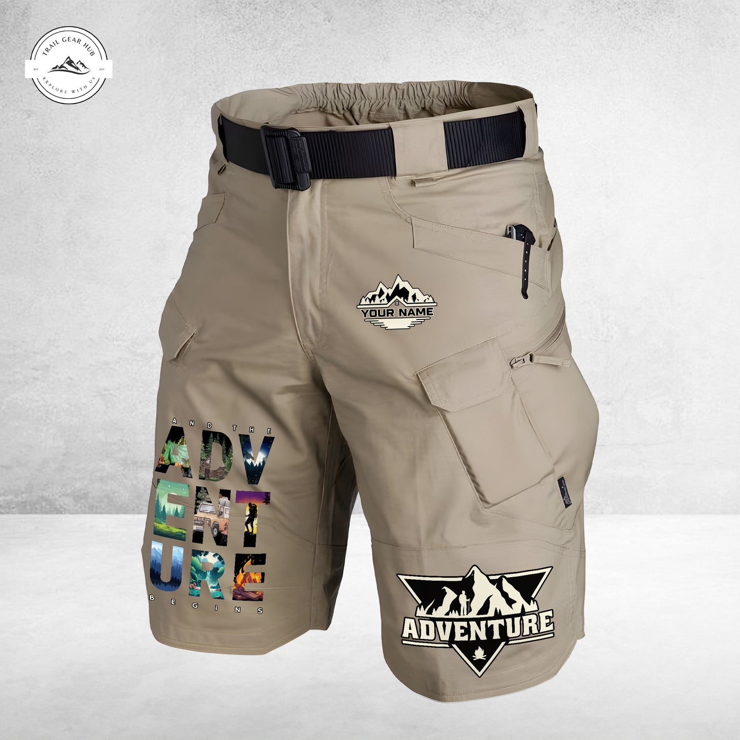 Trail Gear Hub Special Edition Front Pockets Men Shorts (Belt Not Included) TP02