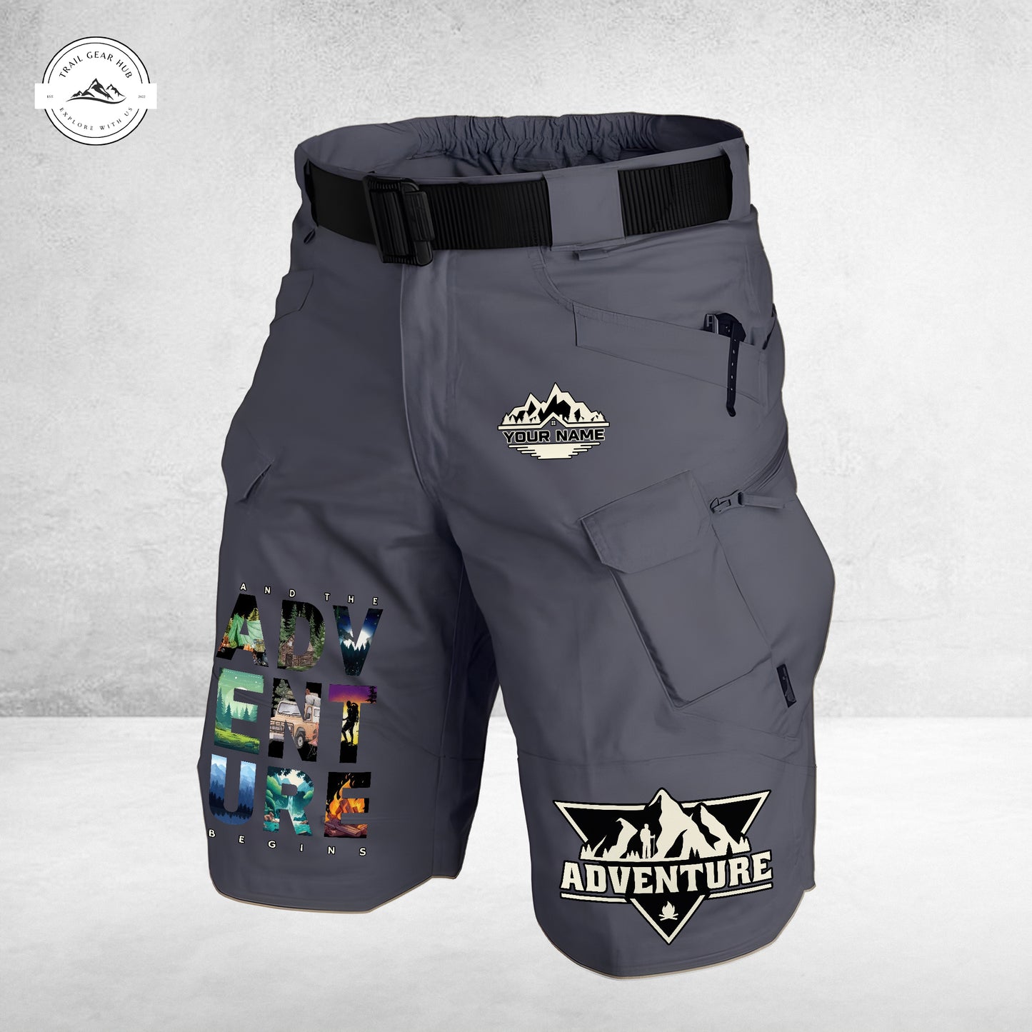 Trail Gear Hub Special Edition Front Pockets Men Shorts (Belt Not Included) TP02