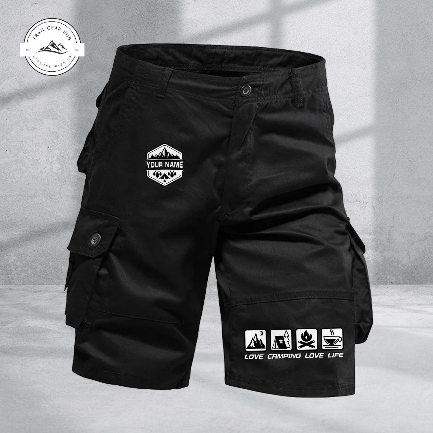 Trail Gear Hub Adventure Edition Multi-Pocket Cotton Sport Shorts TP01