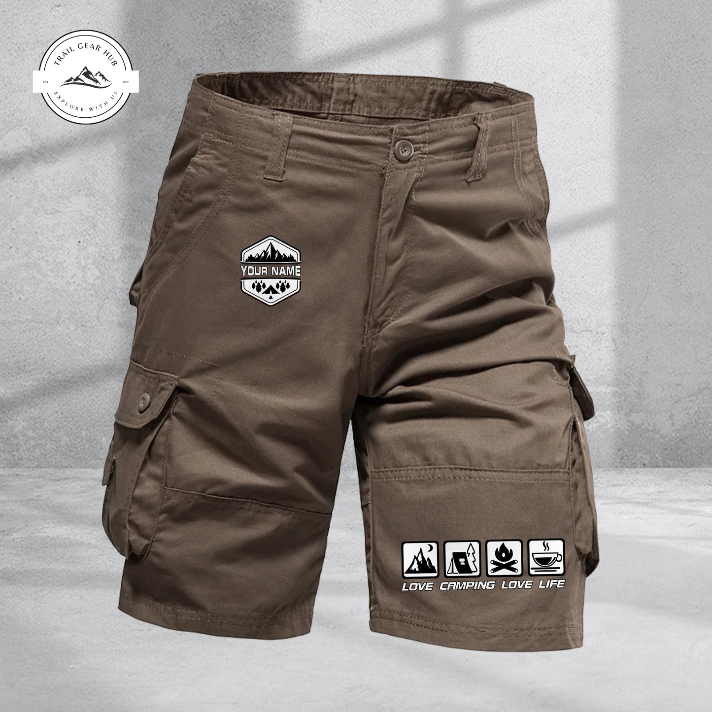 Trail Gear Hub Adventure Edition Multi-Pocket Cotton Sport Shorts TP01
