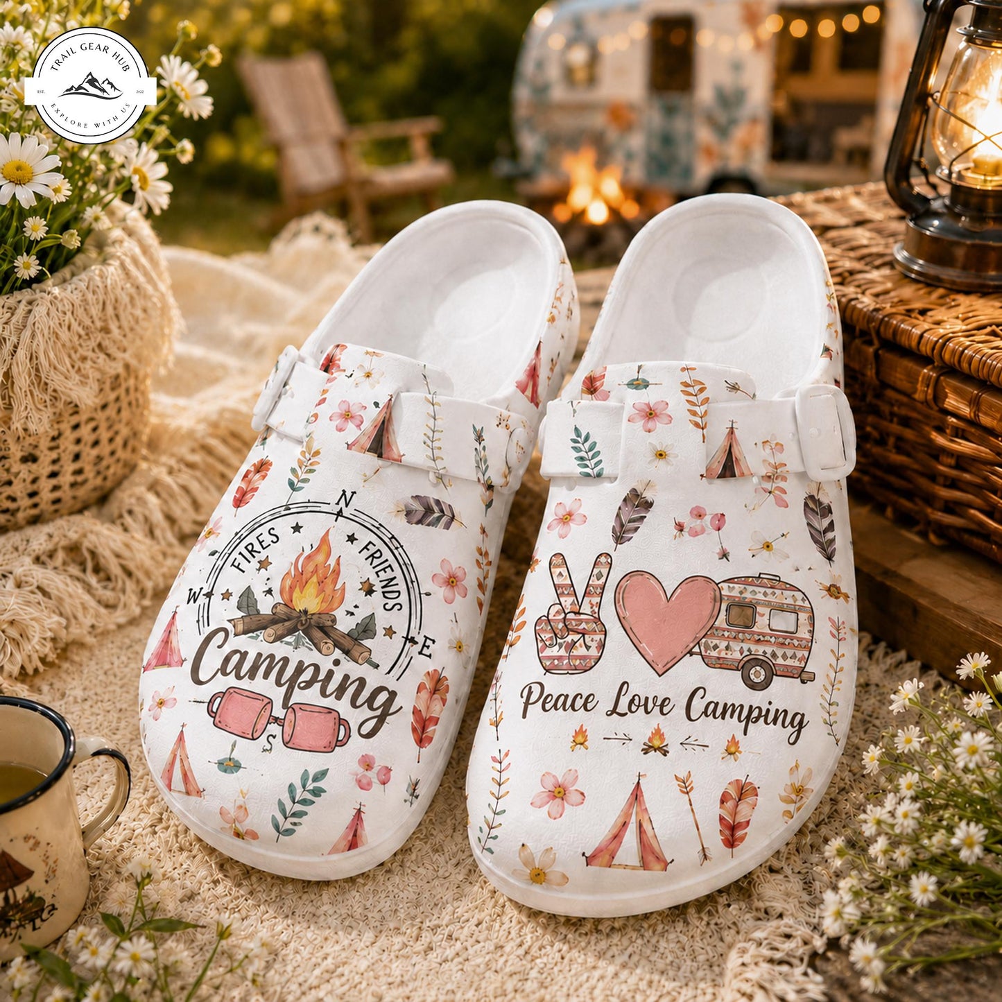 Peace Love Camping Nurse Clogs TP01