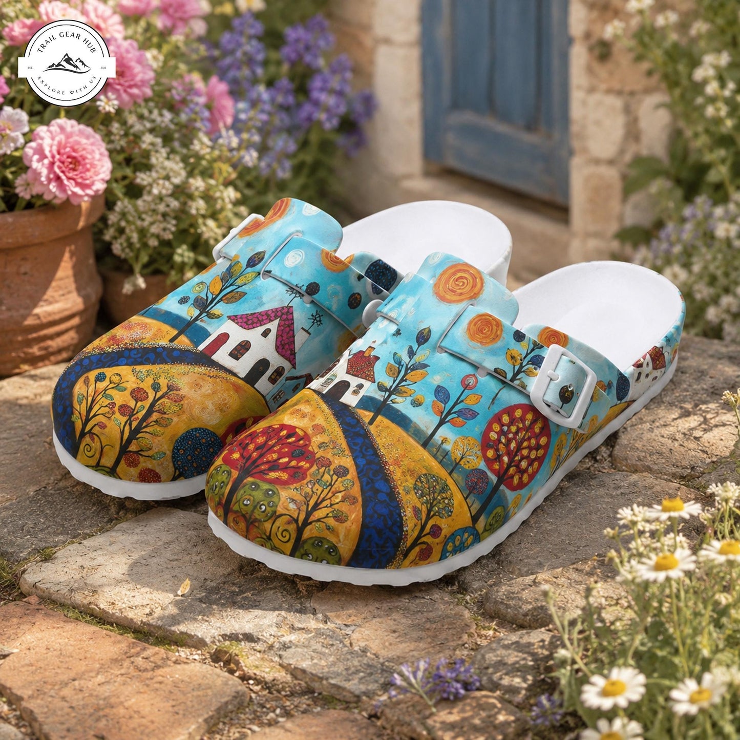 Countryside Landscape Nurse Clogs TP02