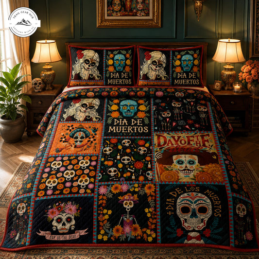 Mexican Folk Art Floral Quilted Bedding Set TP21