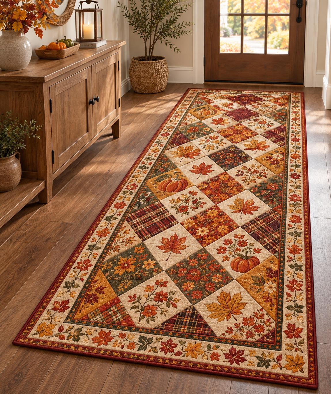 Autumn Thanksgiving Plush Runner Rug TP29RUGHN117