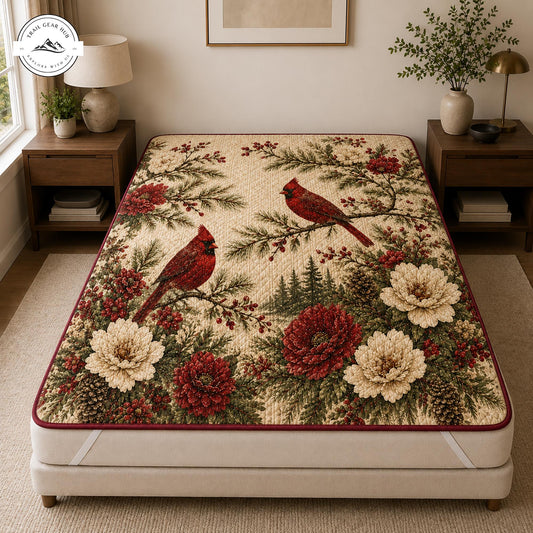 Bird Floral Quilted Mattress Cover TP52QLTMTC