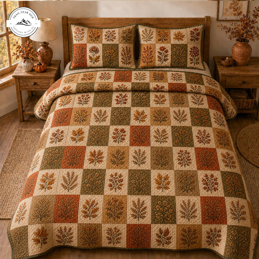 Fall Thanksgiving Patchwork Quilted Bedding Set TP90