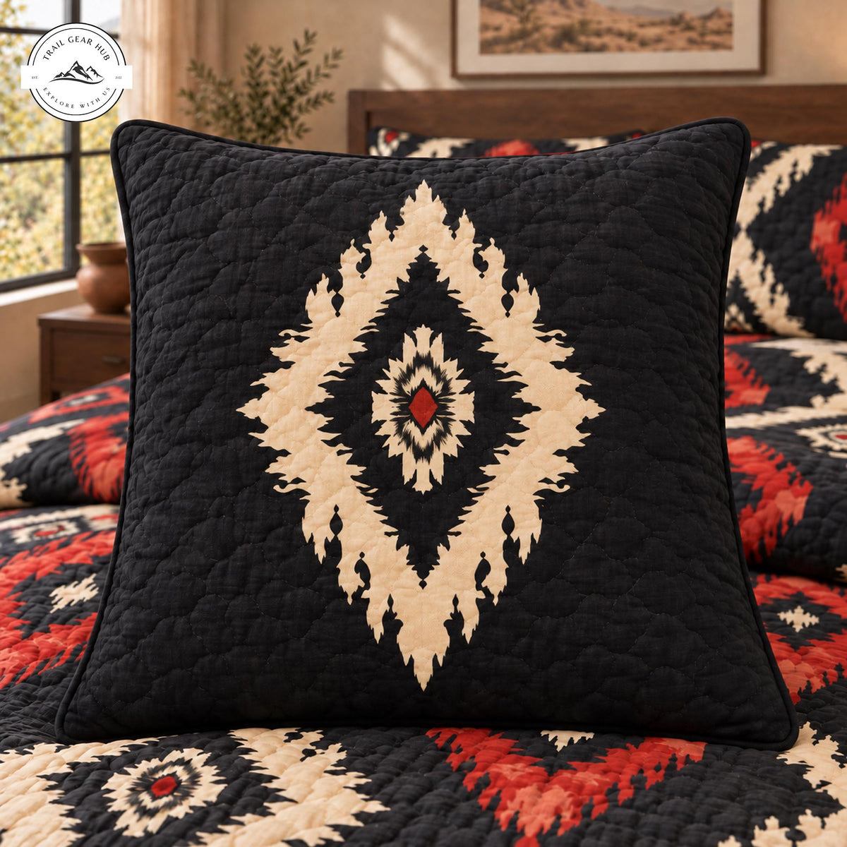 Southwestern Boho Quilted Pillow Cover TP220QLTPLC