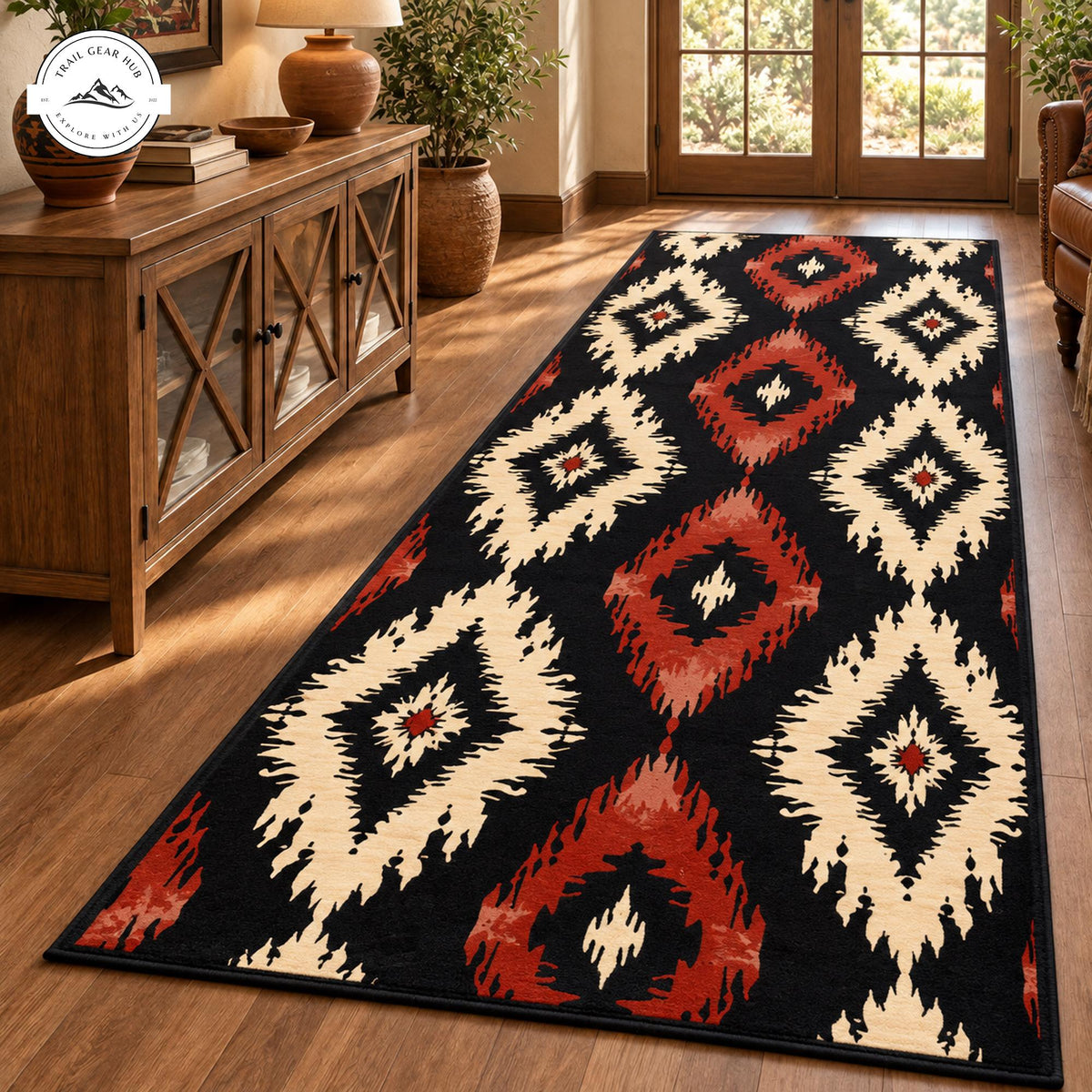 Southwestern Boho Plush Runner Rug TP220RUGHN117
