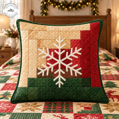 Rustic Christmas Patchwork Quilted Pillow Cover TP233QLTPLC