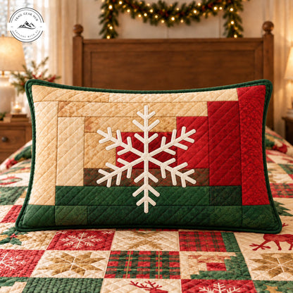 Rustic Christmas Patchwork Quilted Pillow Cover TP233QLTPLC