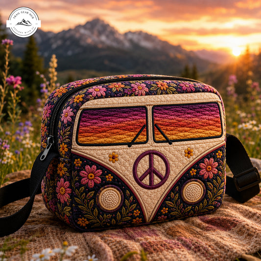 Hippie Van Quilted Crossbody Bag TP01