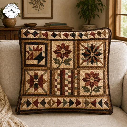 Rustic Patchwork Quilted Pillow Cover TP39QLTPLC