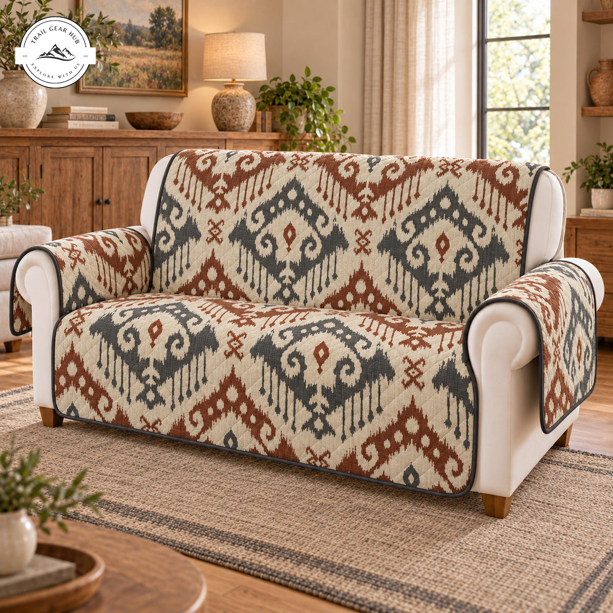 Geometric Pattern Quilted Seat Sofa TP183