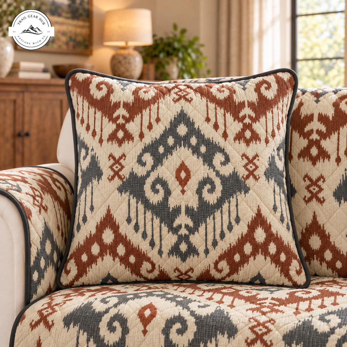 Geometric Pattern Quilted Pillow Cover TP183QLTPLC
