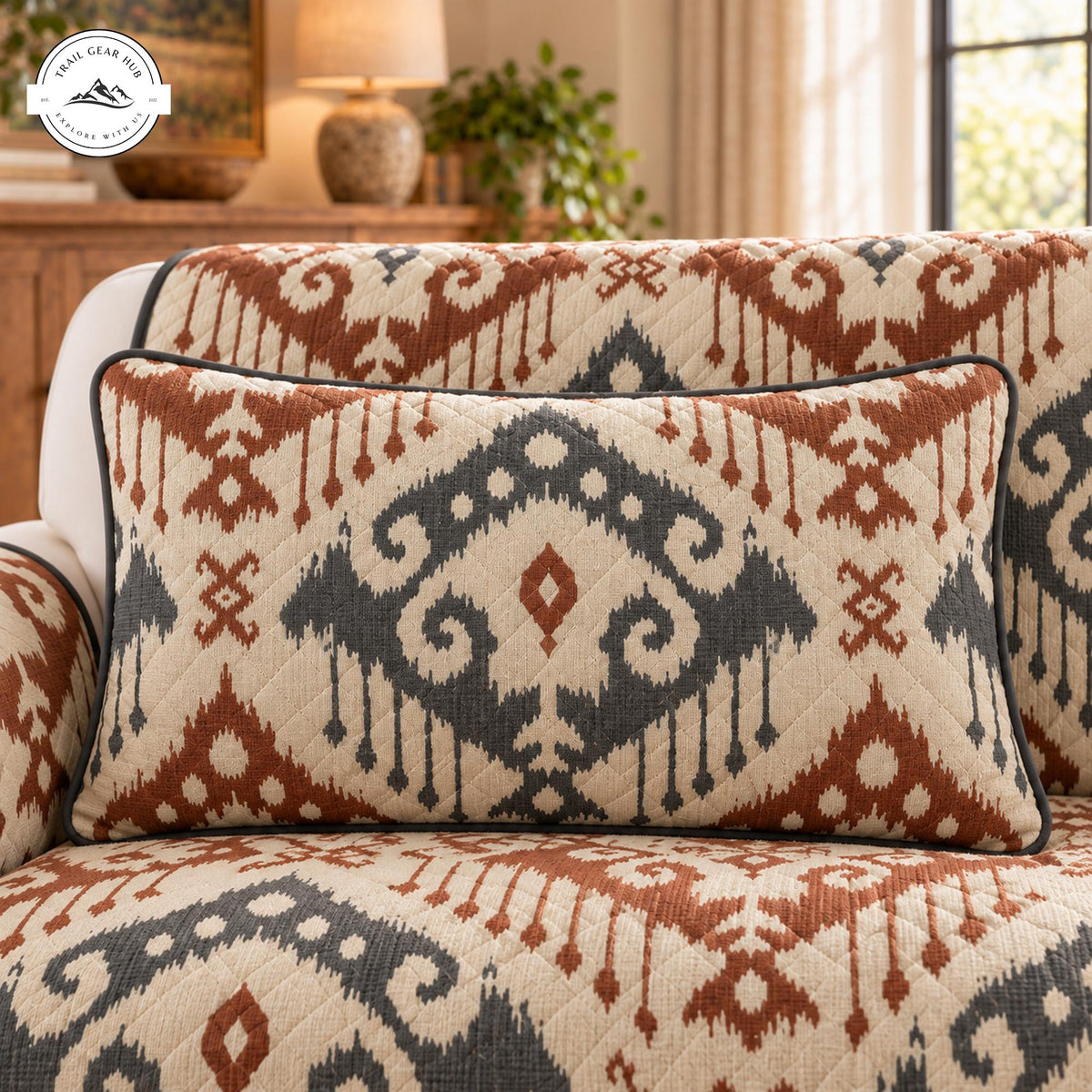 Geometric Pattern Quilted Pillow Cover TP183QLTPLC