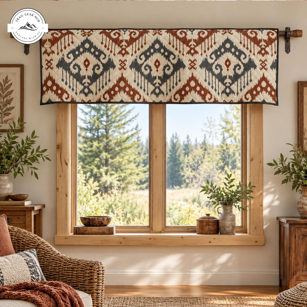 Geometric Pattern Quilted Valance TP183QLTVL