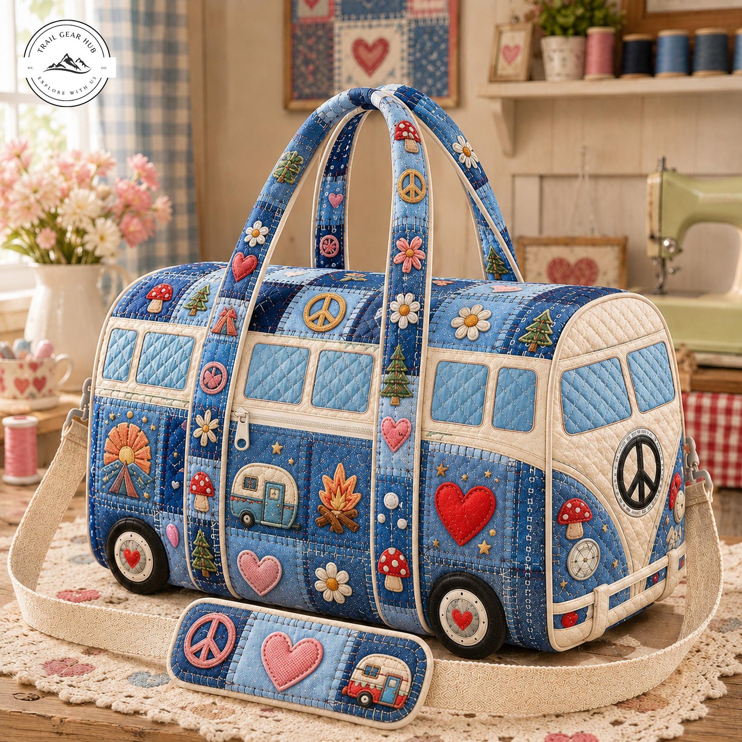 Camper Van Quilted Travel Bag TP21