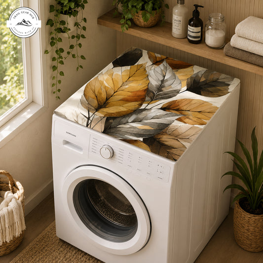 Autumn Leaves Quilted Washing Machine Cover TP01