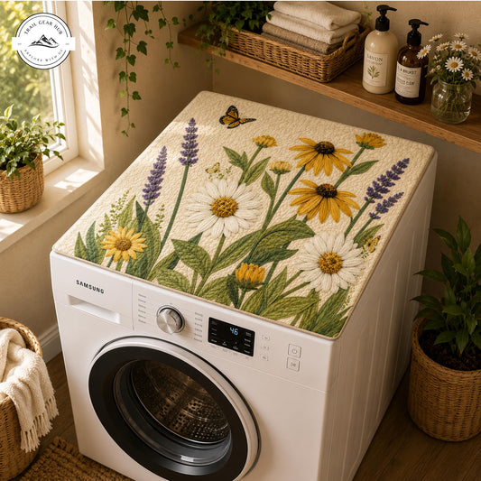 Vintage Wildflower Quilted Washing Machine Cover TP47QLTWMC