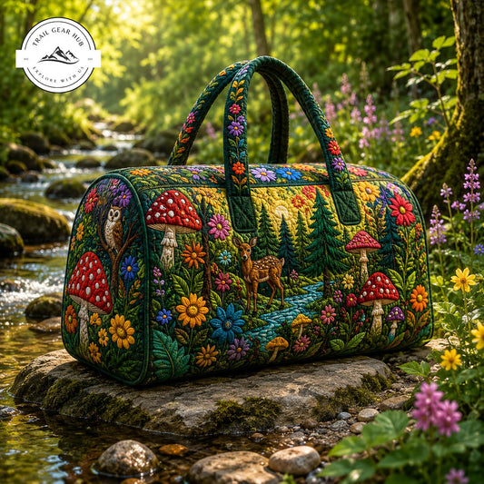 Whimsical Forest Quilted Duffle Bag TP12