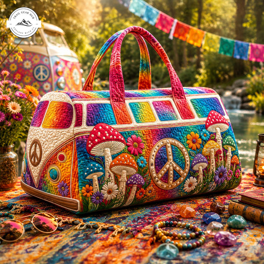 Boho Mushroom Quilted Duffel Bag TP22