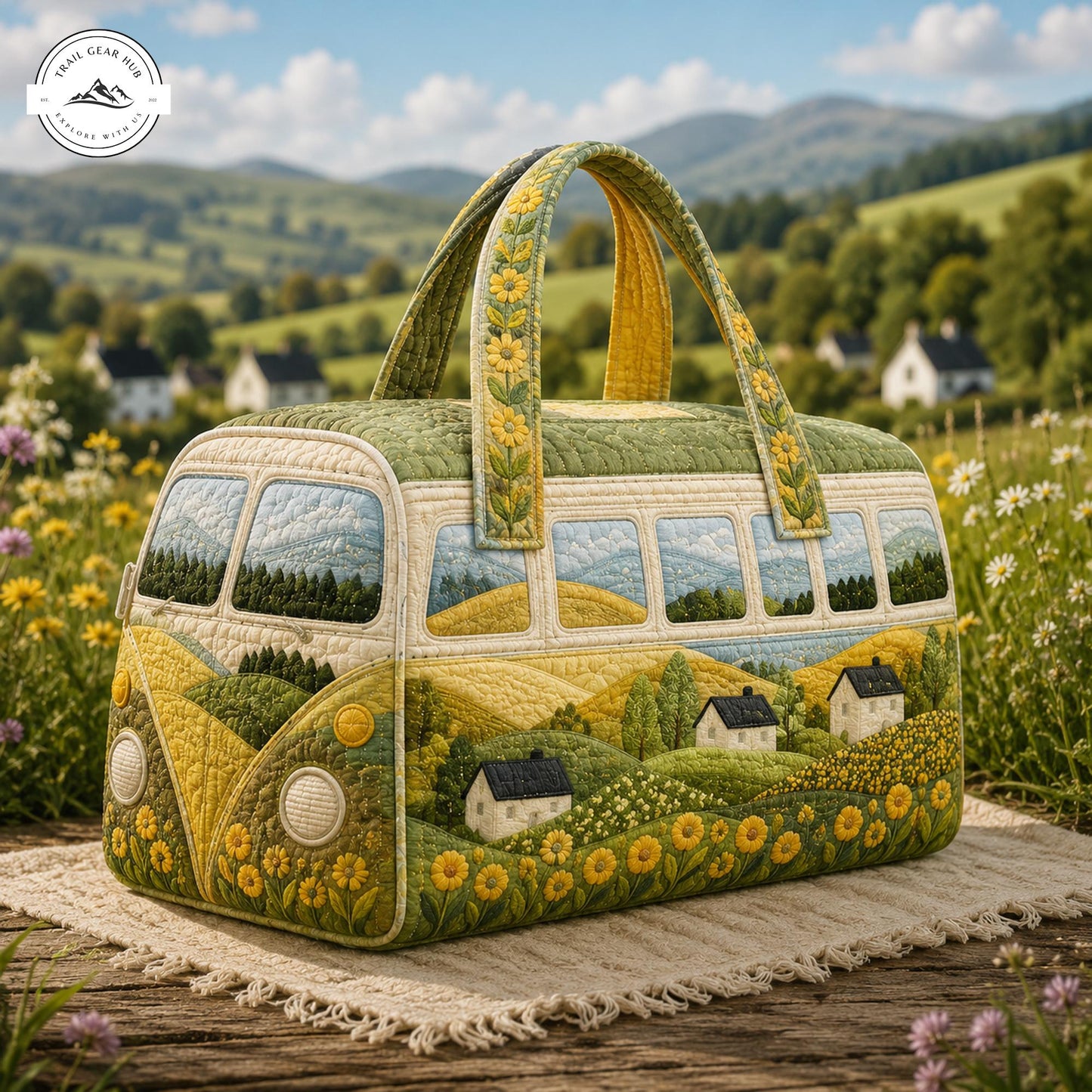 Scenic Countryside Quilted Duffle Bag TP27