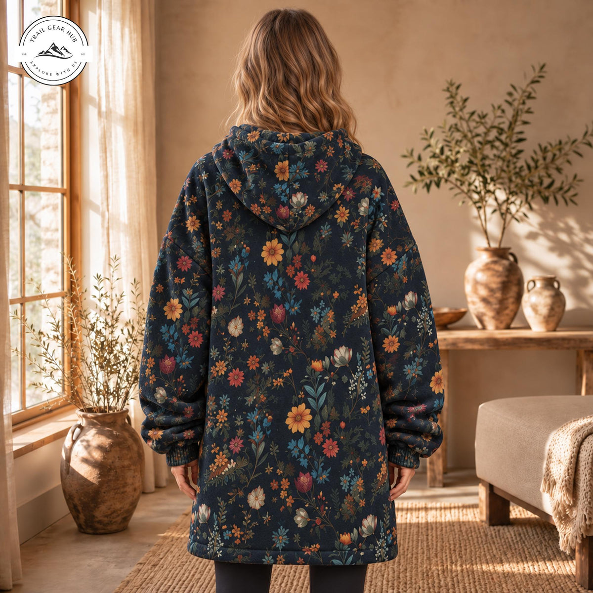 Vintage Botanical Floral Snug Hoodie TP02